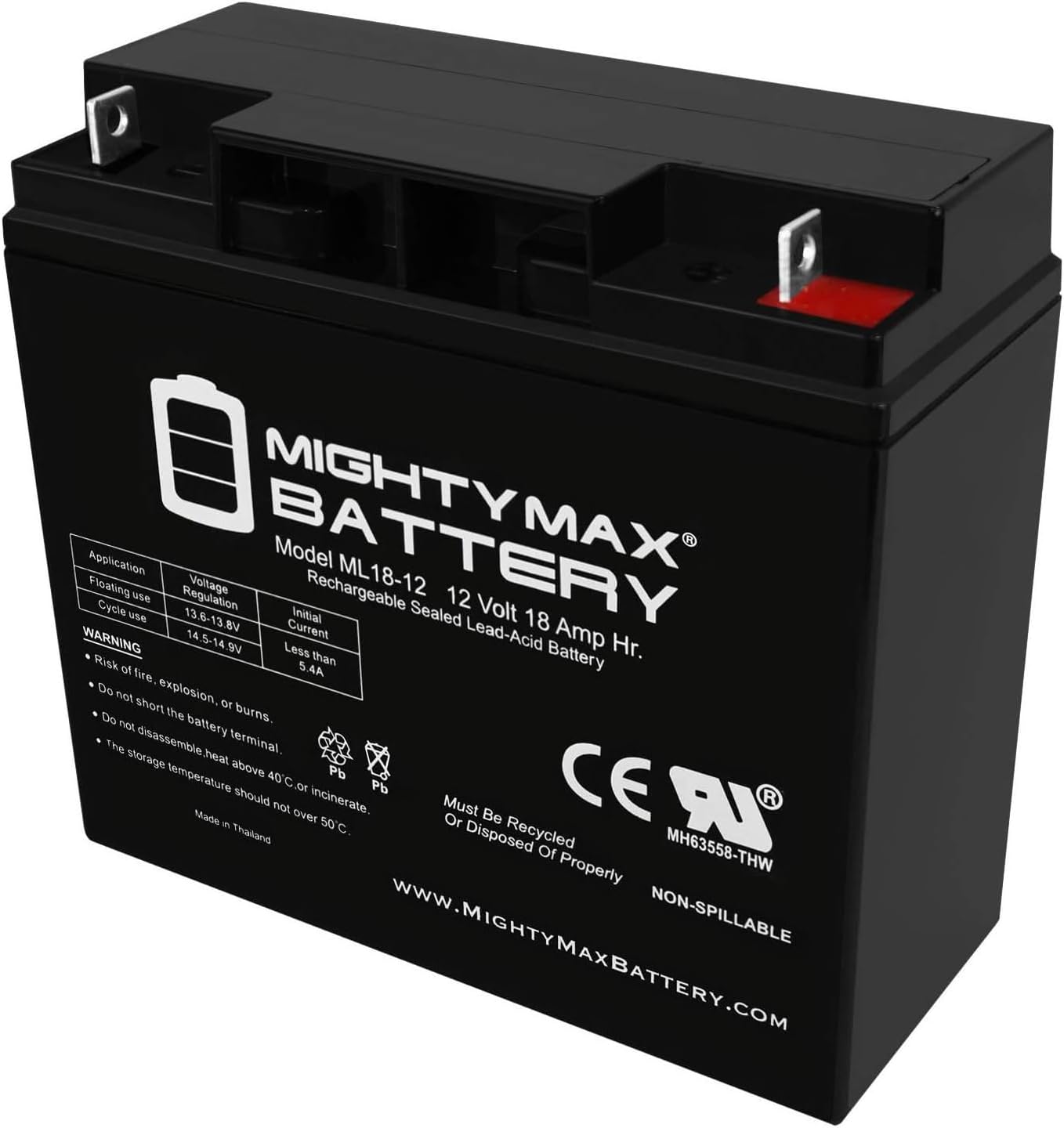 12V 18Ah Sealed Lead Acid Battery