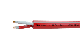 FireSense 2 Hour Fire Rated Cable, 1.50mm, 2-Core, Screened, 250m Roll, Red