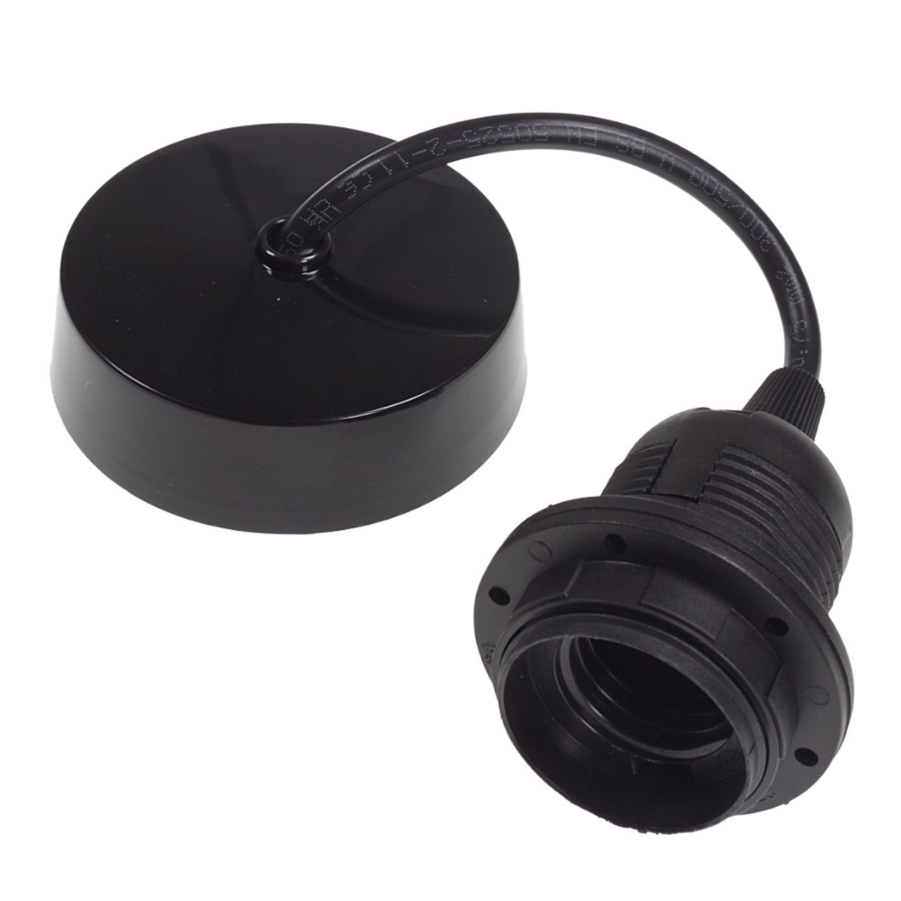 SEE Adjustable Pendant Mount 1550-2700mm, Inc. Roof Mount, UP15 & LP15, Black