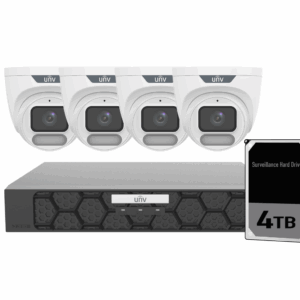 Uniview UNV Acutrack Owlview 4 x 8MP Smart CCTV Kit with 4TB HDD &amp; 8CH NVR