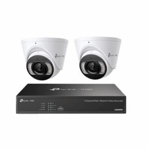 TP-Link Insight 5MP CCTV Kit: 2 x IP Turret Cameras (Full-Colour Speaker / Mic / Light) + 4CH NVR