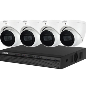 Dahua 4 x 6MP DH-IPC-HDW3641EM Turret Security Kit 50m IR 2.8mm with SMD + 4CH NVR, Wizsense AI