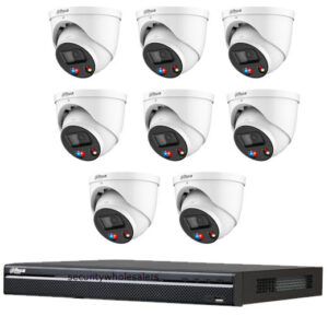 Dahua 8 x 8MP TIOC Advanced 2.0 with SMD4.0 Active Deterrance Turret Kit with 8CH Wizsense NVR