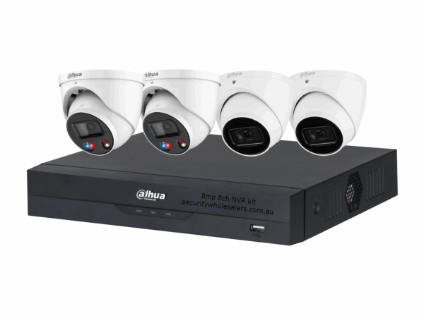 Dahua 8 MP + 8 Channels Kit: 2 x 8MP TiOC and 2 x 8MP Turret Cameras with 8CH AI NVR