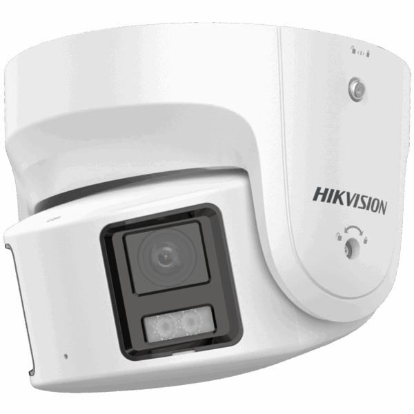 Hikvision DS-2CD2387G2P-LSU/SL 8MP ColorVu Turret 4mm Dual Head Strobe + Speaker network Camera PANORAMIC 180 Degree