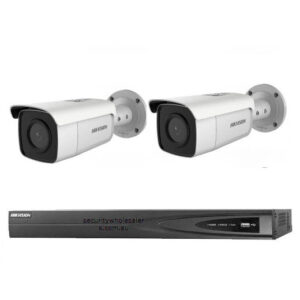 Hikvision 6MP 4CH CCTV Kit: 2 EXIR Bullet Cameras with AcuSense + 4CH PoE NVR 3TB (DS-2CD2T66G2, DS-7604NI-I1/4P)