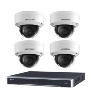 8MP 4CH Hikvision CCTV Kit: 4 x Outdoor Vandalproof Domes w/Acusense + 4CH NVR