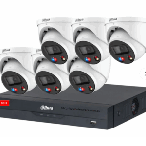 Dahua 6 x 8MP TIOC Active Deterrance Turret Kit with 8CH NVR Wizsense