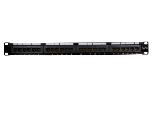 CAT6 RJ45 24 Port Loaded Patch Panel C6PANEL24
