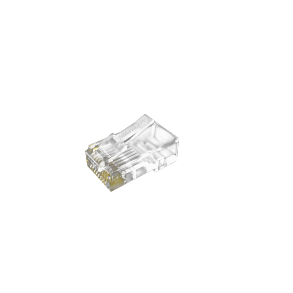 Hikvision DS-1M6UA Cat6 RJ45 Plug — Gold-Plated 8-Conductor Ethernet Connector