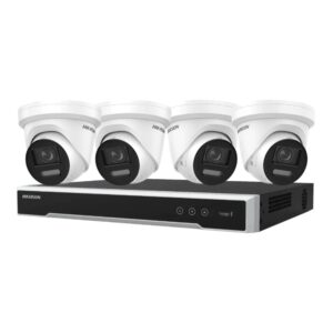 Hikvision 4 x 8MP ColorVu DS-2CD2387G2-LSU/SL Cameras + 8CH 4TB 4K NVR Turret Cameras Bundle