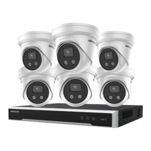 Hikvision 6 x 8MP Acusense Cameras + 8 Channel NVR 4TB 8K NVR Bundle