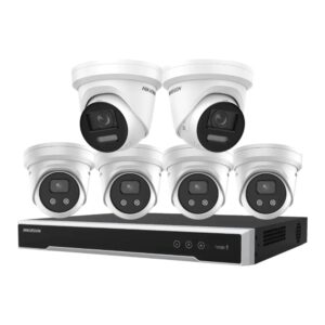 Hikvision 8MP/6MP 8CH CCTV Kit: 2 ColorVu Turrets + 4 AcuSense Turrets + 8CH 8K PoE NVR 4TB (DS-2CD2387G2-L, DS-2CD2366G2-I, DS-7608NI-M2/8P)
