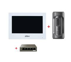 Dahua KIT-DHI-7INWHT2101E-P 7inch Touch Screen IP Intercom Kit