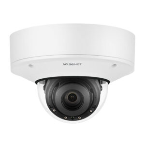 Hanwha Wisenet PNV-A9081R 4K AI Outdoor Vandal Dome Camera, 30fps, WDR, IR, IP67, 4.5-10mm