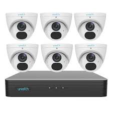 Uniarch powered by Uniview 6MP Starlight 6 x BLACK Fixed Turret Network Camera 8CH KIT
