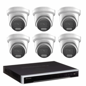8MP Hikvision Colorvu 3.0 HYBRID CCTV Kit: 6 x Liveguard Gen 3 Cameras + 8CH M Series NVR / 4TB
