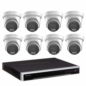 8MP Hikvision Colorvu 3.0 HYBRID CCTV Kit: 8 x Liveguard Gen 3 Cameras + 8CH M Series NVR / 4TB