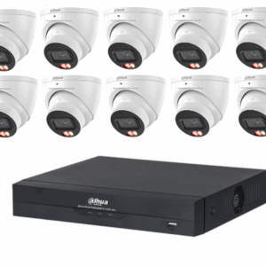 Dahua 24/7 WizColour 16CH CCTV Kit – 10x WizColor Turrets with SMD 4.0 + 16CH PoE NVR (DH-IPC-HDW2549EMP-S-PRO-ANZ, DHI-NVR4216-16P-AI/ANZ)