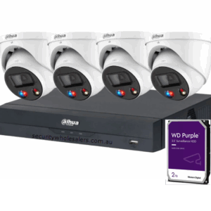 Dahua 4 x 6MP DH-IPC-HDW3649H-AS-PV-ANZ TIOC 2.0 with Wizsense Turret 4CH Kit 2TB HDD