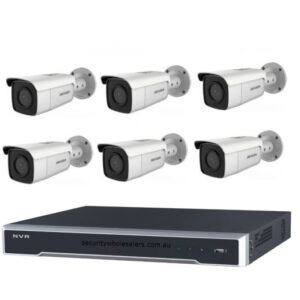 Hikvision 6MP AcuSense CCTV Kit - 6x EXIR Bullet Cameras (DS-2CD2T66G1-2I) + 8CH PoE NVR (DS-7608NI-M2/8P)