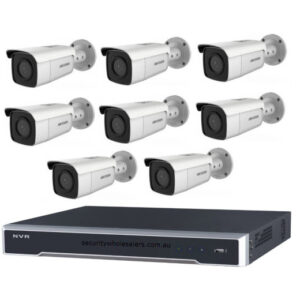 Hikvision 6MP 8CH CCTV Kit: 8 EXIR Bullet Cameras with AcuSense + 8CH PoE NVR 4TB (DS-2CD2T66G1-2I, DS-7608NI-M2/8P)