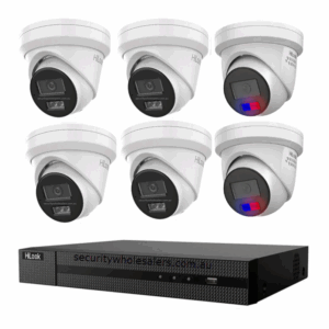 HiLook Hikvision 6MP AcuSense CCTV Kit - 2x Colour Deterrence IPC-T269-MU/SL + 4x Turret IPC-T361H-MU + 8CH PoE NVR (NVR-108MH-C/8P)