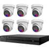 HiLook 6MP IPC-T269-MU/SL All in One Camera with Blue / Red Strobe / Audio (ACDC) (BLACK)
