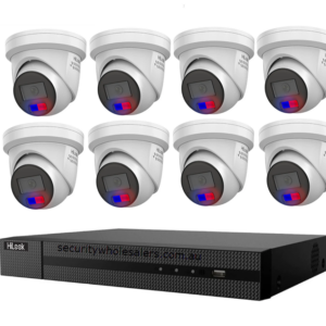 HiLook by Hikvision 6MP AcuSense 8CH CCTV Kit with 8 Colour Deterrence Cameras IPC-T269-MU/SL