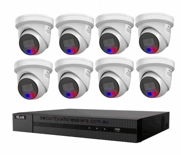 HiLook by Hikvision 8MP 4K Acusense 8 Camera , 8CH NVR Kit - ACDC All in one Camera with Colour Deterrance
