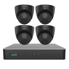 Uniarch by Uniview 4 x 6MP Starlight Fixed BLACK Turret Network Camera 4CH KIT
