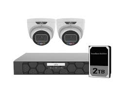Uniview UNV Acutrack Triguard 2 x 6MP Active Deterrence CCTV Kit with 2TB HDD and 4CH NVR