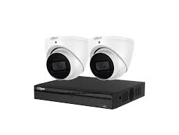 Dahua 2 x 6MP DH-IPC-HDW3666EM Turret Security Kit 50m IR 2.8mm + 4CH NVR Wizsense