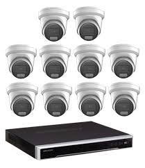 8MP Hikvision COLORVU Hybrid CCTV Kit: 10 x Liveguard Cameras + 16CH 4K (4TB HDD) M Series NVR - Strobe Light, Two-way Audio, Alarm Cameras and 16 Channel NVR CCTV Kit