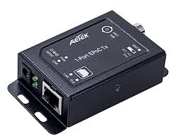 Aetek AET-XE10-110KIT 1 Port EPoC Kit, 1x Receiver, 1x Transmitter, up to 1200m, 65W PSU Inc