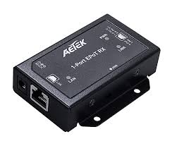 Aetek AET-TE10-110-RX Indoor PoE Over UTP/STP Cat.x Cable Receiver, Up to 1200m, 65W PSU Included