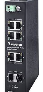 Vivotek AW-IHT-0800, Industrial 4xGE PoE + 2xGE UTP + 2xGE SFP Switch