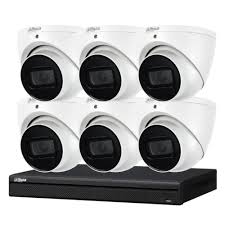Dahua 8 MP + 8 Channels Kit: 6 x WizSense Fixed Starlight Turret Cameras, AI NVR
