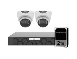 Uniview UNV Acutrack UNI8 2 x 8MP AI Security Camera Kit with 2TB HDD and 4CH NVR