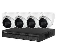 Dahua 4 x 6MP DH-IPC-HDW3666EMP-S-AUS AI Turret Security Kit 50m IR 2.8mm with Wizsense + AI 4CH NVR