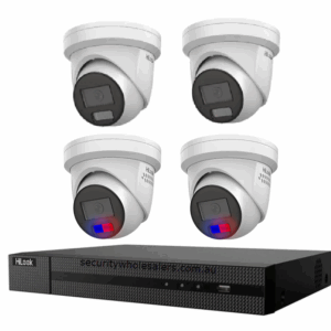 HiLook Hikvision 6MP AcuSense CCTV Kit - 2x Colour Deterrence IPC-T269-MU/SL + 2x Turret IPC-T361H-MU + 8CH PoE NVR (NVR-108MH-C/8P)