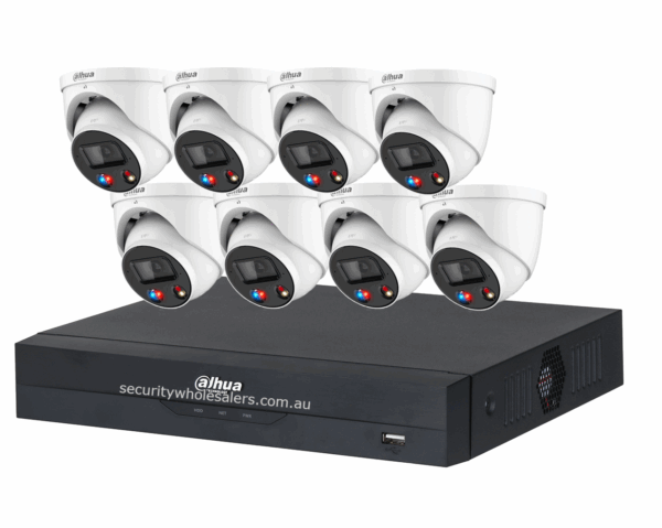 Dahua 8 x 6MP TIOC DH-IPC-HDW3649H-AS-PV-ANZ Turret Kit with 8CH AI NVR